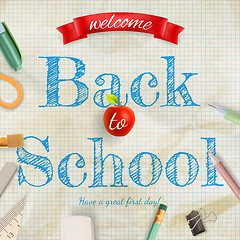 Image showing Back to school background. EPS 1