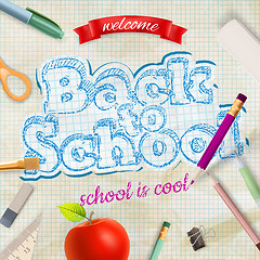 Image showing Back to school background. EPS 1