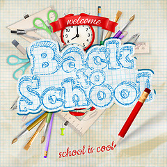 Image showing Back to school background. EPS 1