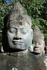 Image showing Asura statue at south gate, Siem Reap, Cambodia