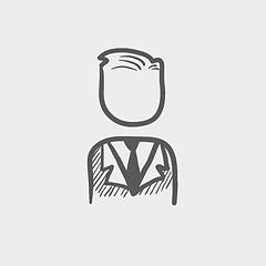 Image showing Businessman sketch icon