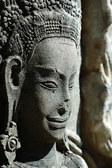 Image showing Sculptured apsara, Siem Reap, Cambodia