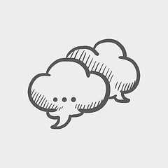 Image showing Speech cloud sketch icon