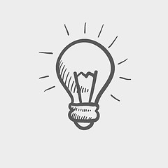 Image showing Light bulb sketch icon
