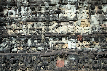 Image showing Sculptured buddhas at Terrace of the Elephant