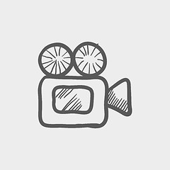 Image showing Video camera sketch icon