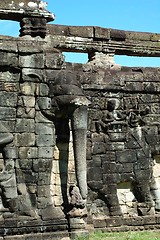 Image showing Sculptured statue at Terrace of the Elephant