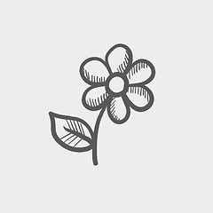 Image showing Flower sketch icon