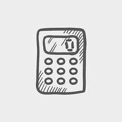 Image showing Calculator sketch icon