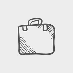 Image showing Briefcase sketch icon