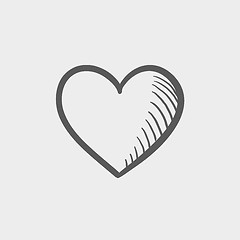 Image showing Heart sketch icon