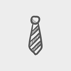Image showing Necktie sketch icon