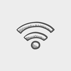 Image showing Wifi sketch icon