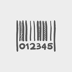 Image showing Barcode sketch icon