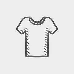 Image showing T-shirt sketch icon