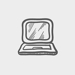 Image showing Laptop sketch icon