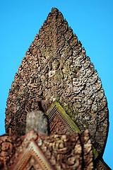 Image showing Carving of mandapa top at Banteay Sreiz, Cambodia