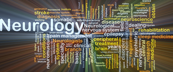 Image showing Neurology background concept glowing