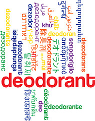 Image showing Deodorant multilanguage wordcloud background concept