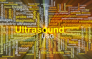 Image showing Ultrasound background concept glowing