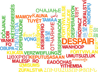 Image showing Despair multilanguage wordcloud background concept