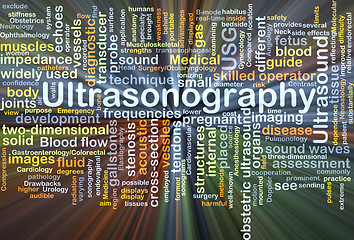 Image showing Ultrasonography USG background concept glowing