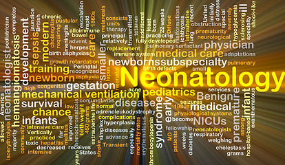 Image showing Neonatology background concept glowing