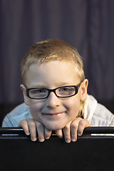 Image showing Portrait of boy in glasses