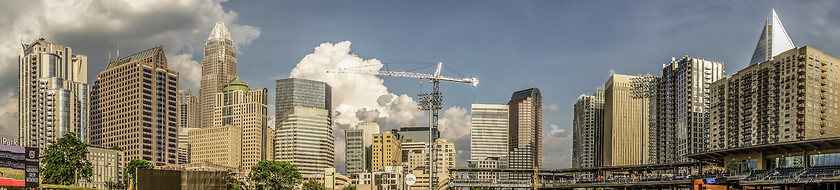 Image showing charlotte north carolina city skyline from bbt ballpark