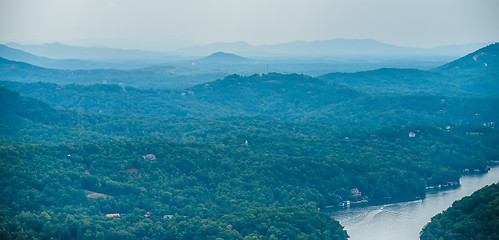 Image showing chimney rock park and lake lure scenery