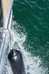 Image showing wake waves from boat on lake