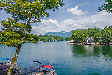 Image showing lake lure and chimney rock landscapes