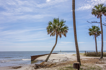 Image showing hunting island beach scenes 