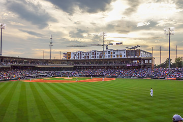 Image showing charlotte north carolina city skyline from bbt ballpark