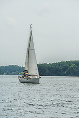 Image showing sail boat on large lake