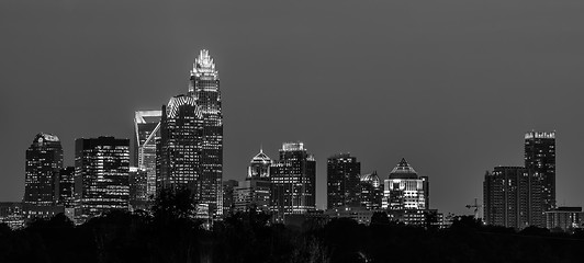 Image showing charlotte north carolina night skyline