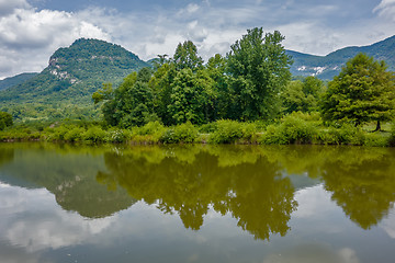 Image showing lake lure and chimney rock landscapes