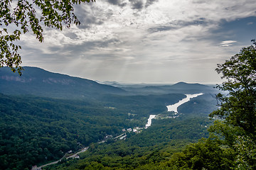 Image showing lake lure and chimney rock landscapes