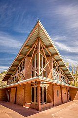 Image showing arizona state rest area scenery off interstate 40