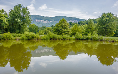 Image showing lake lure and chimney rock landscapes