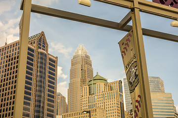 Image showing charlotte north carolina city skyline from bbt ballpark