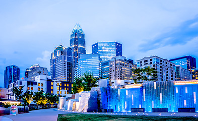 Image showing charlotte north carolina city skyline in downtown