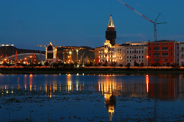 Image showing Night of construction site