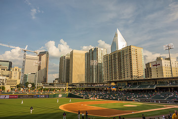 Image showing charlotte north carolina city skyline from bbt ballpark