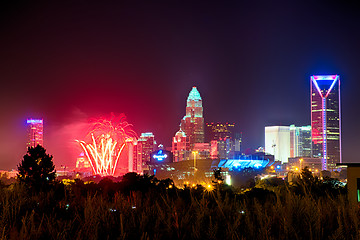 Image showing 4th of july fireworks skyshow charlotte nc