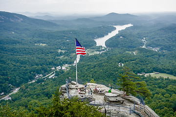 Image showing lake lure and chimney rock landscapes