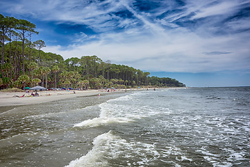 Image showing hunting island beach scenes 