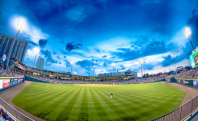 Image showing charlotte north carolina city skyline from bbt ballpark