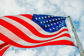 Image showing red white and blue american flag