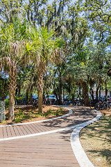 Image showing board walk scenes at hilton head georgia